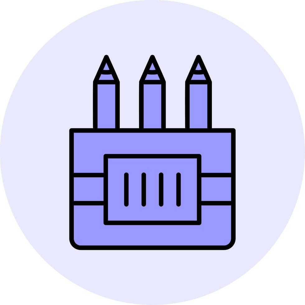 Colored Pencils Vector Icon