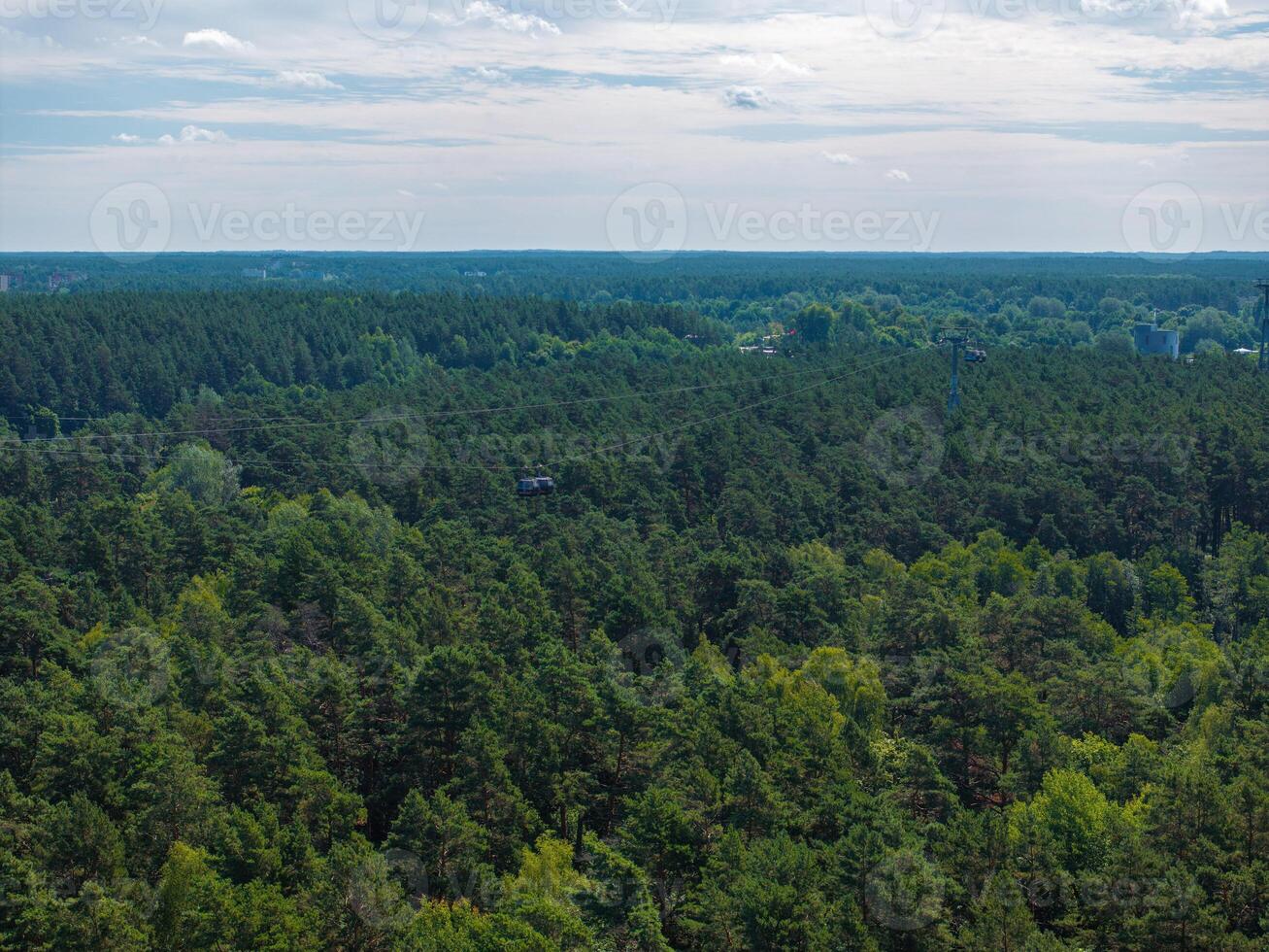 Aerial view of Druskininkai SPA resort photo