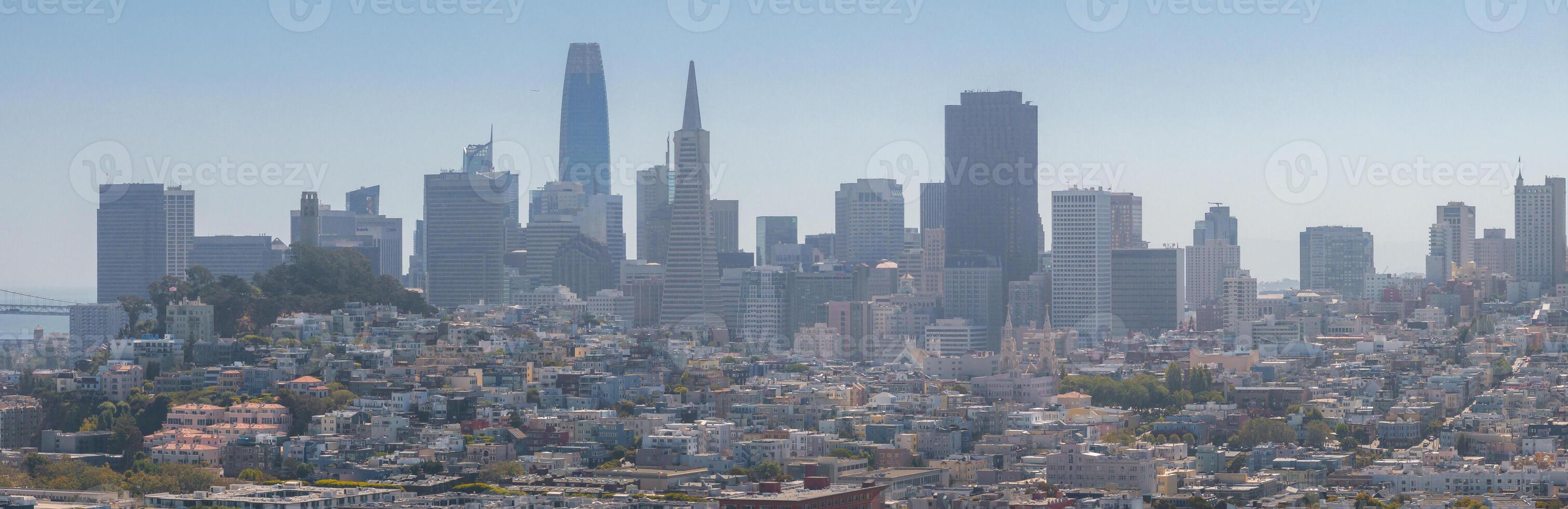 Aerial view of the San Francisco downtown. photo