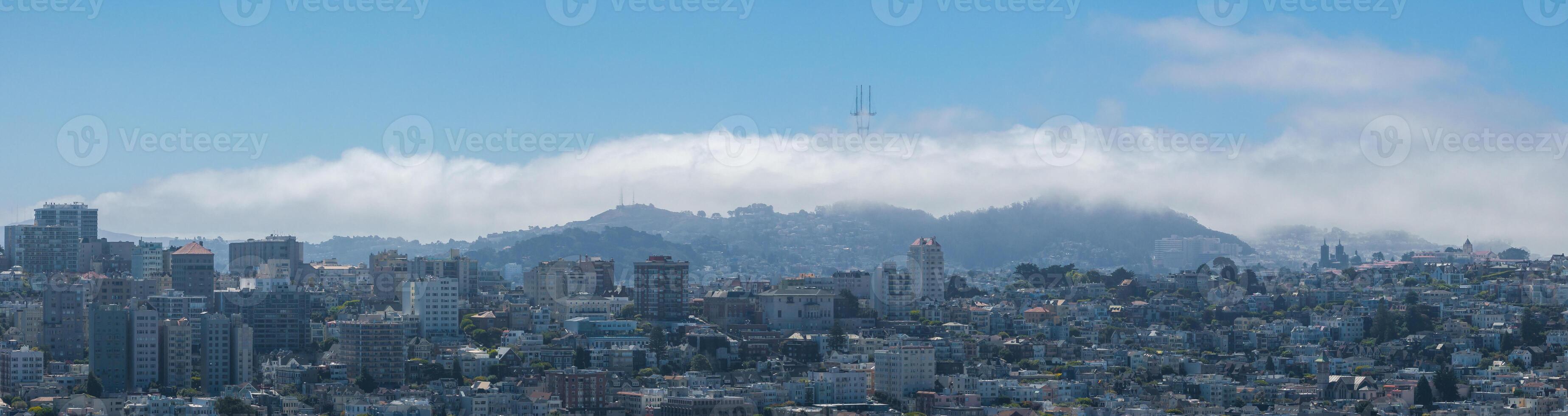 Aerial view of the San Francisco downtown. photo