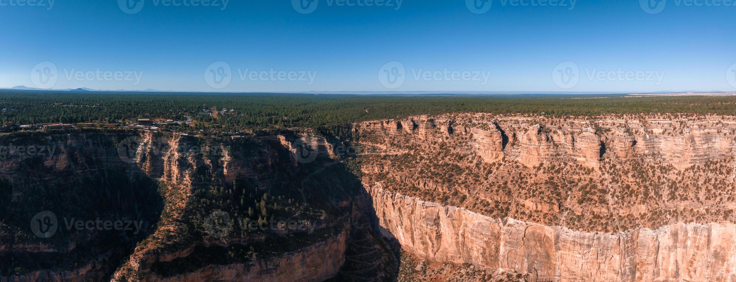 Grand Canyon aerial scene. Panorama in beautiful nature landscape scenery in Grand Canyon National Park. photo
