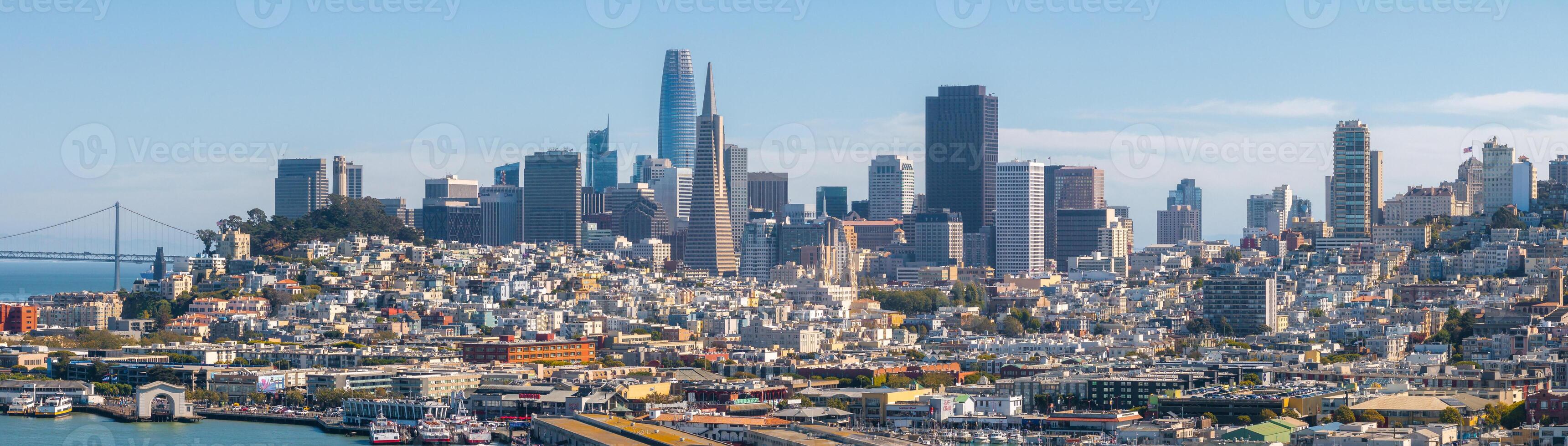 Aerial view of the San Francisco downtown. photo