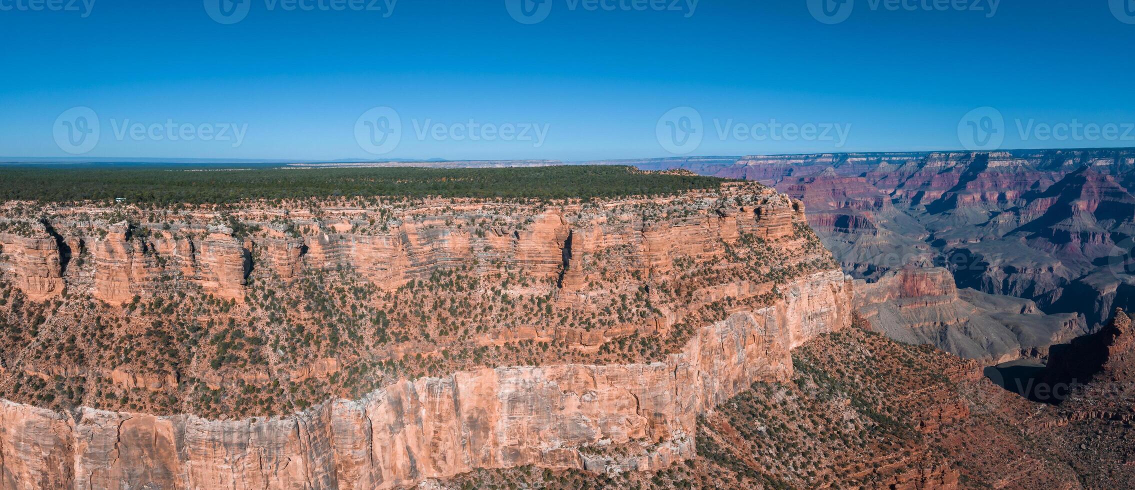 Grand Canyon aerial scene. Panorama in beautiful nature landscape scenery in Grand Canyon National Park. photo