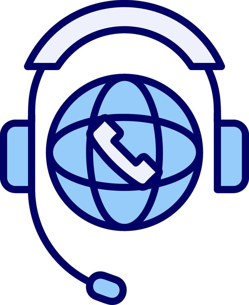 World Call Center Vector Icon