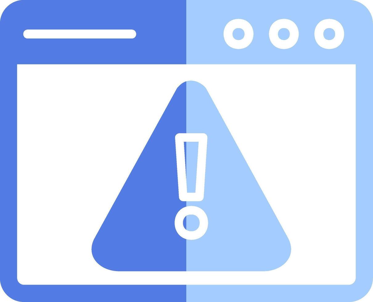 Web Warning Vector Icon