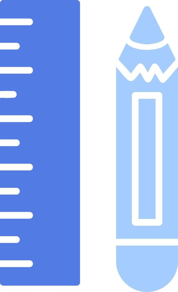 Pencil And Ruler Vector Icon