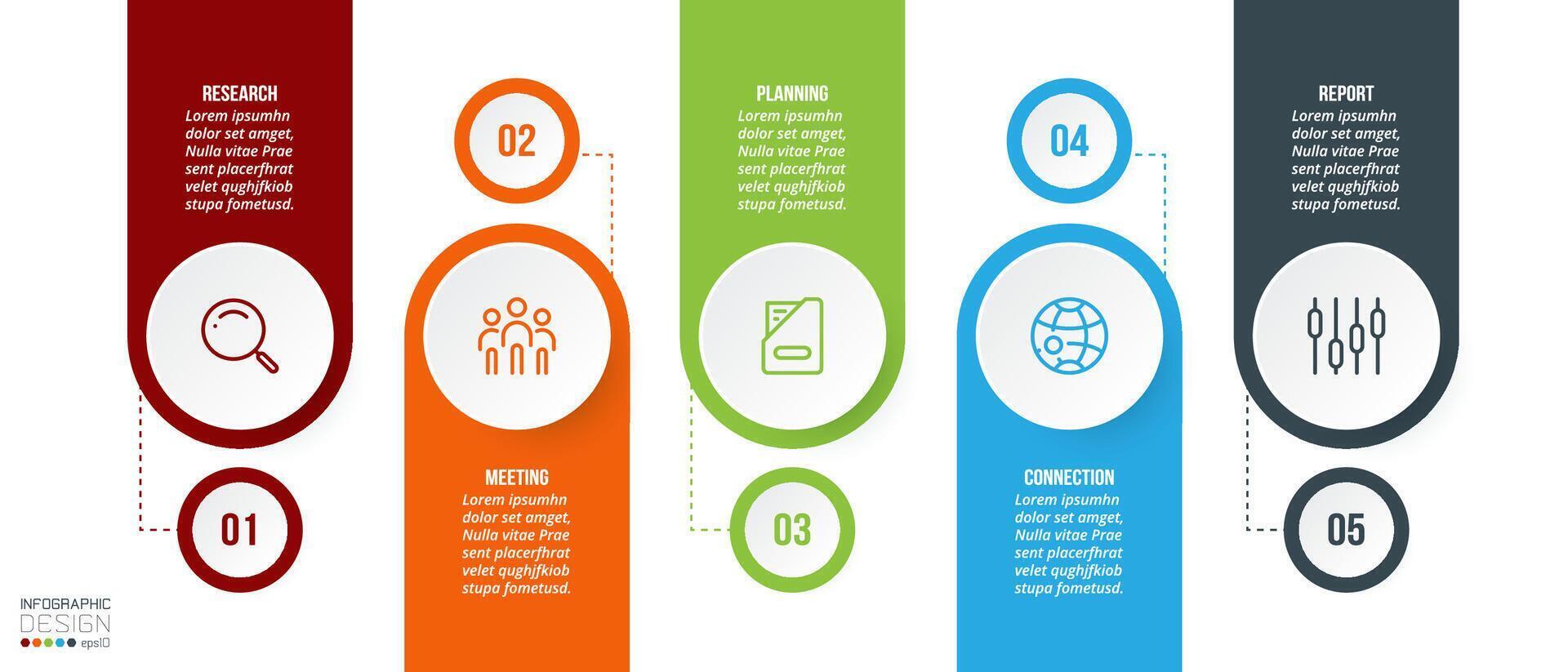 Timeline chart business infographic template. vector