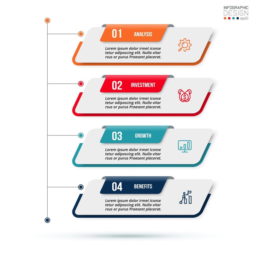 Infographic template business concept with workflow. vector