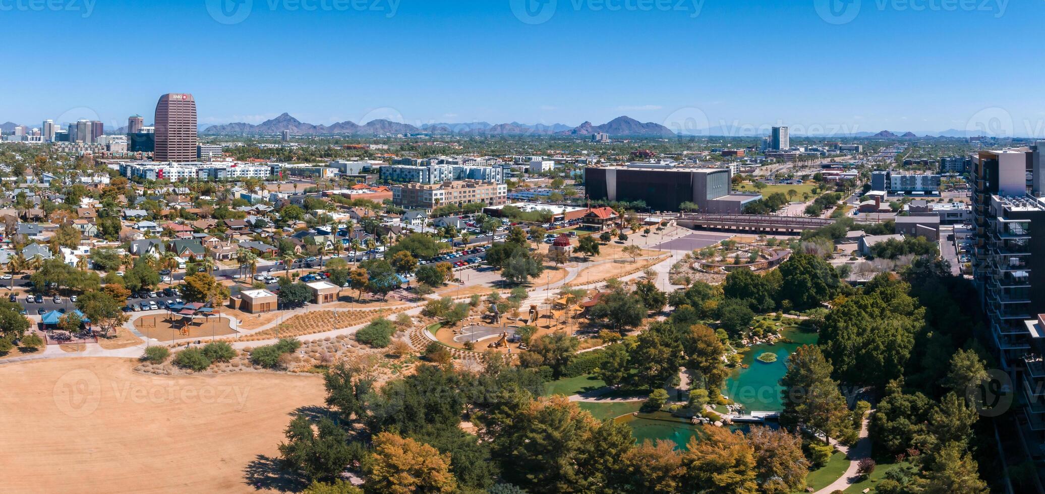 Phoenix city downtown skyline cityscape of Arizona in USA. photo