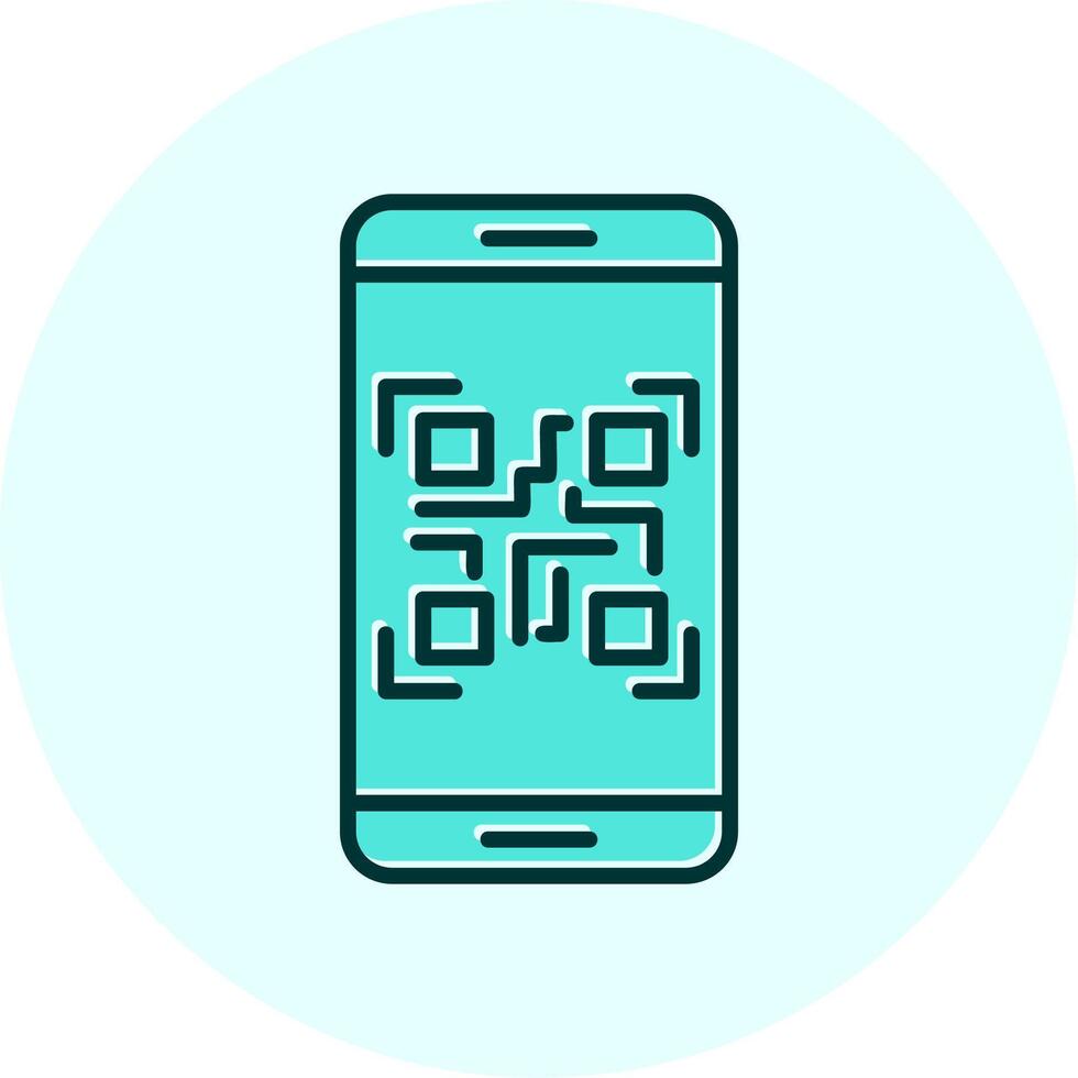 Smartphone Qr Code Vector Icon