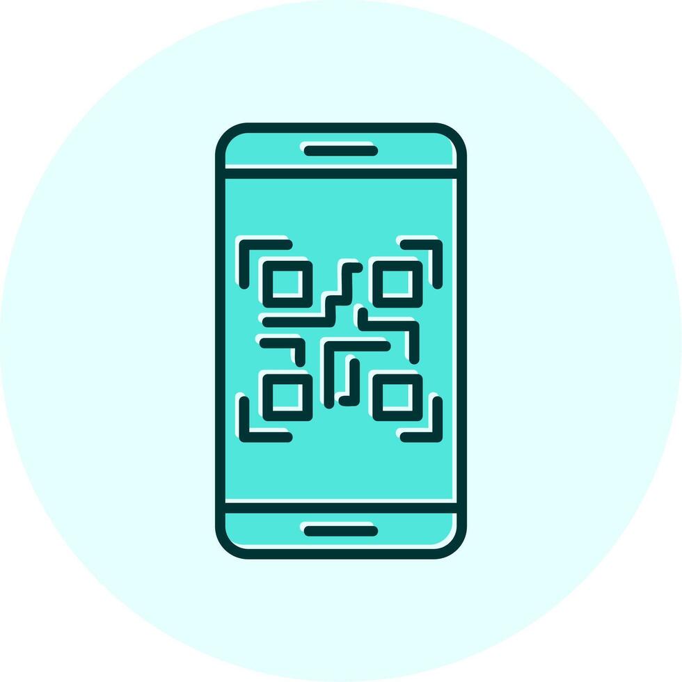 Smartphone Qr Code Vector Icon