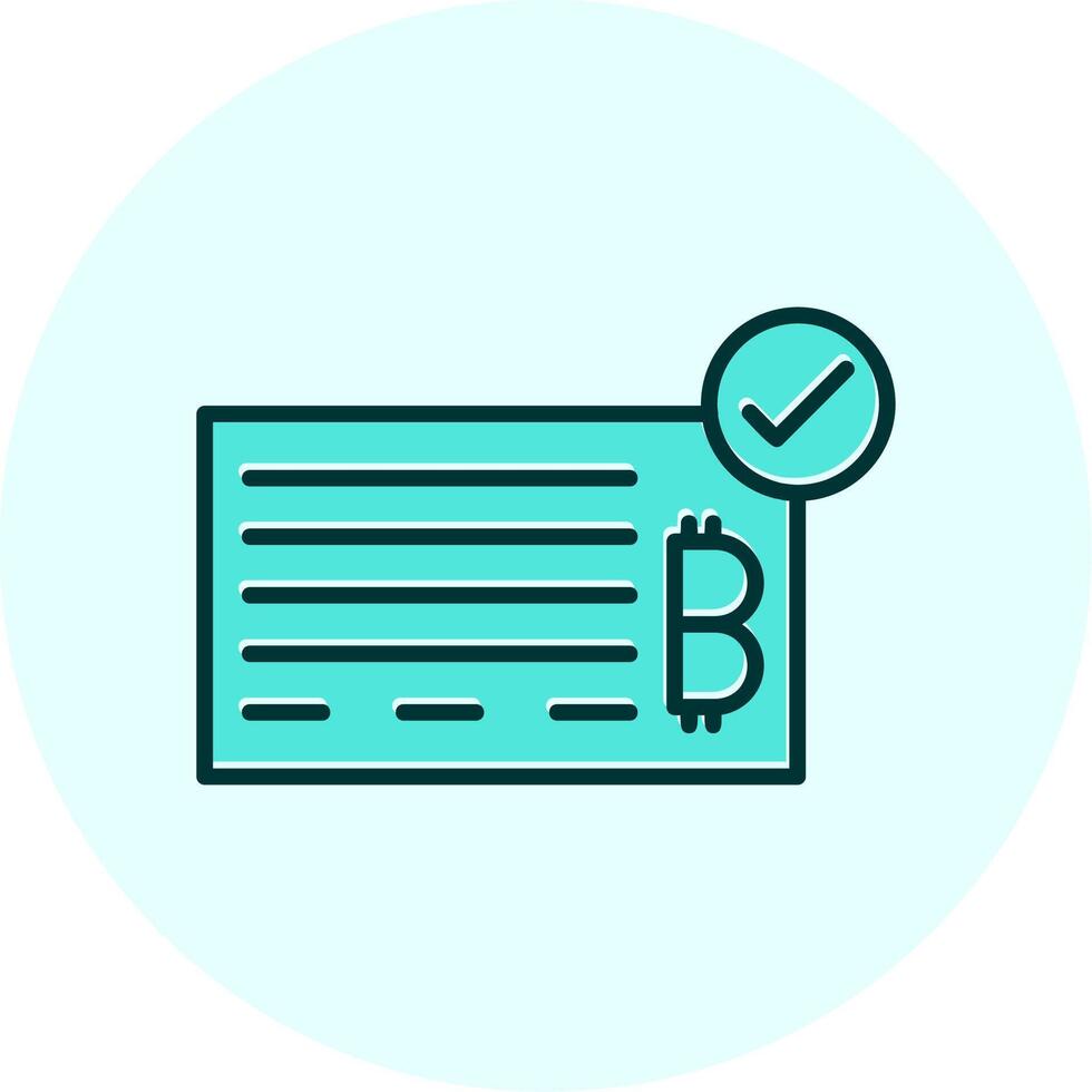 Bank Check Vector Icon