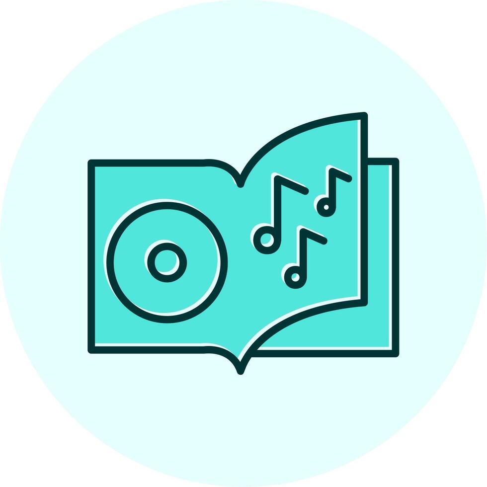 icono de vector de libro de audio