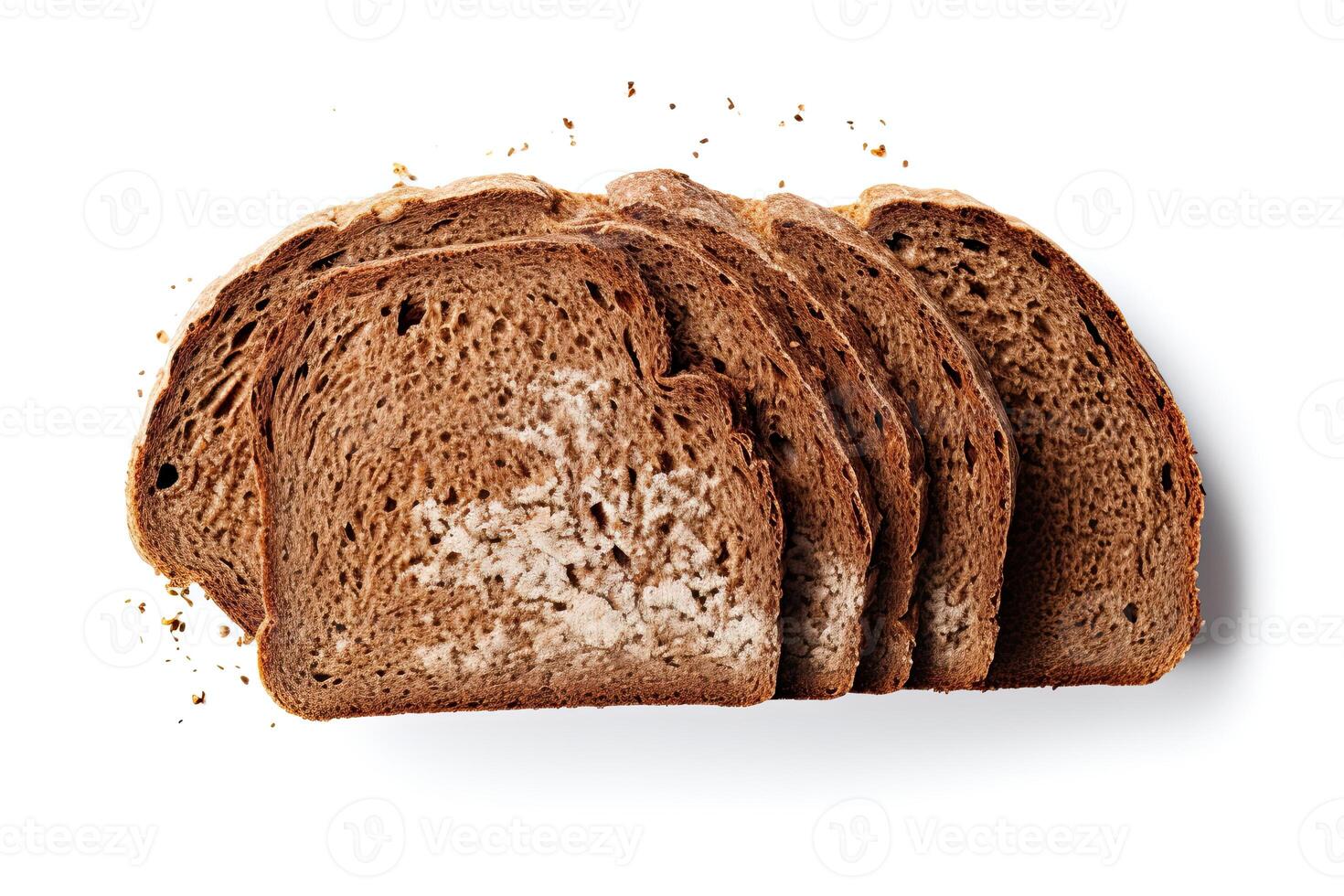 AI generated Rye bread closeup photo