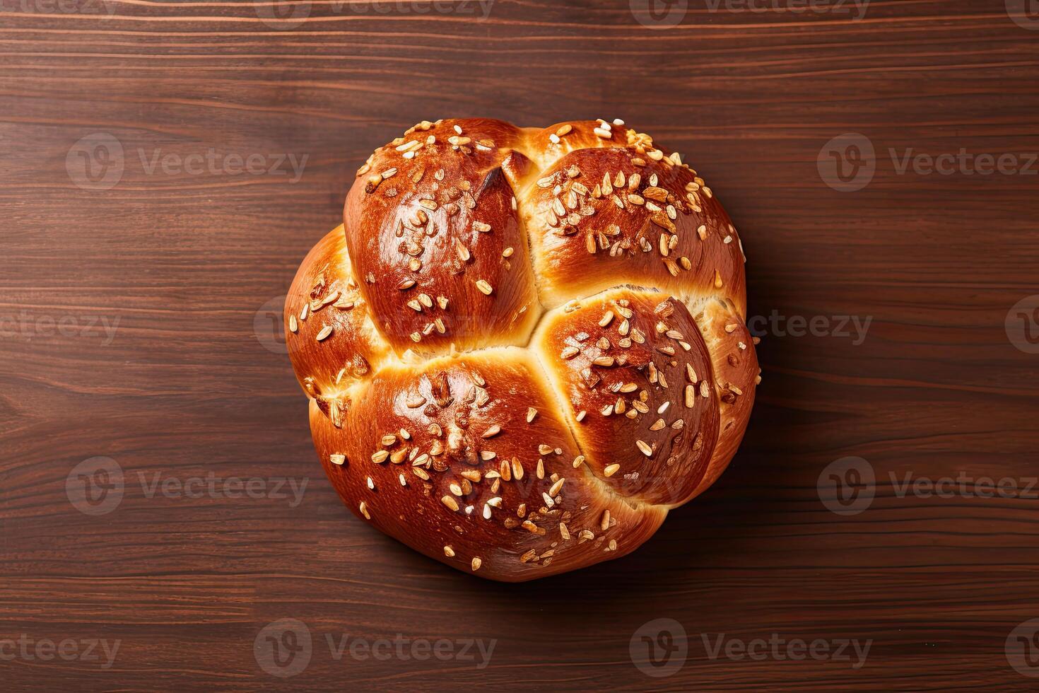 AI generated pretzel bread closeup photo