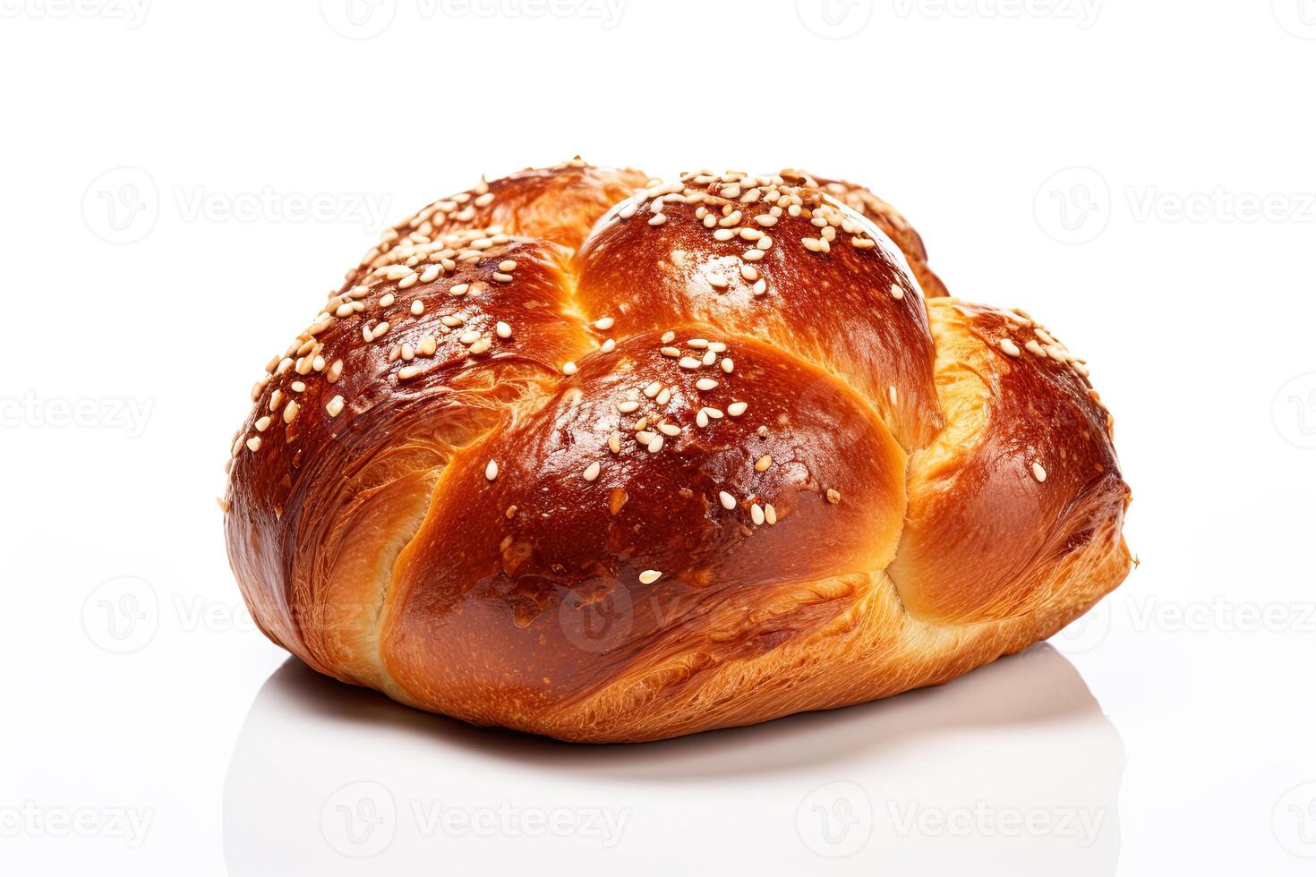 AI generated pretzel bread closeup photo