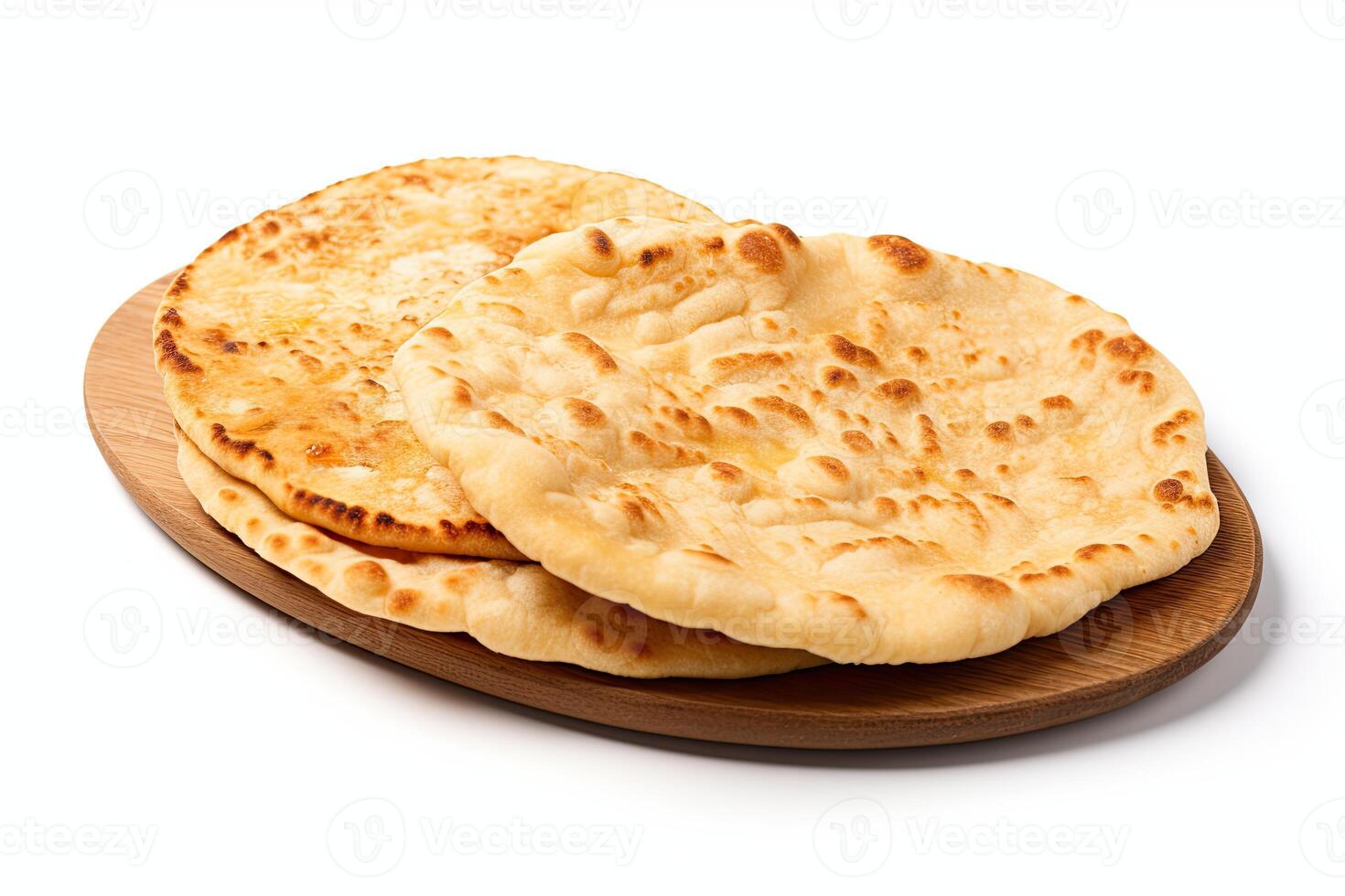 AI generated Nan bread close up photo