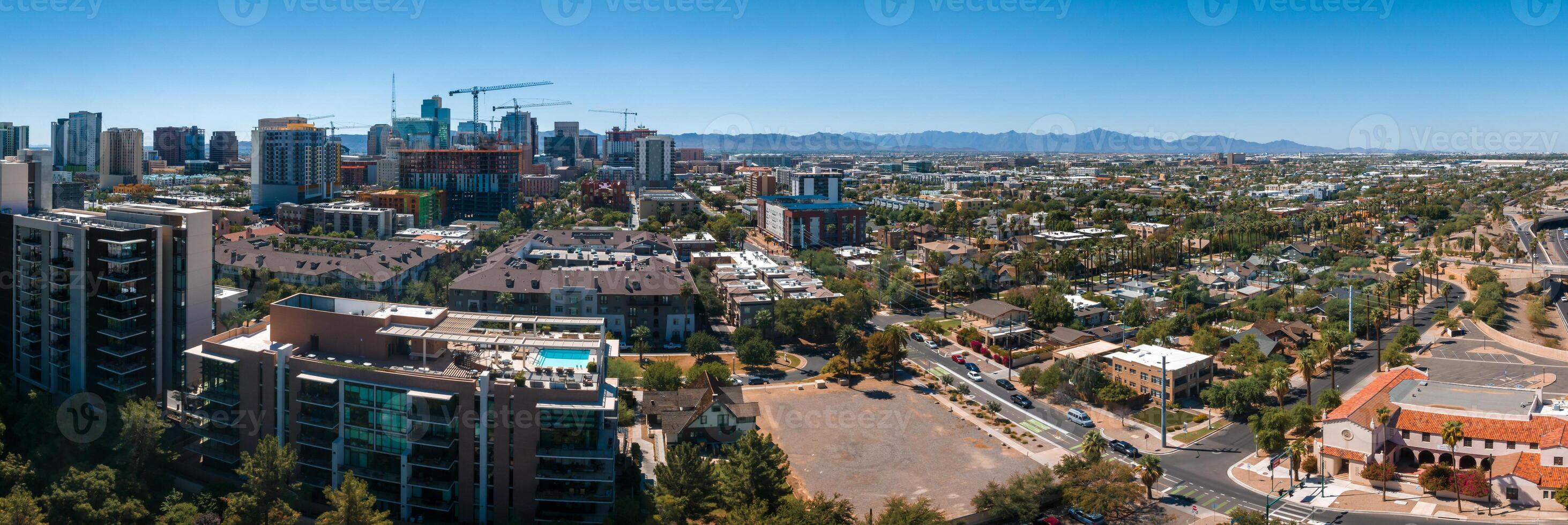 Phoenix city downtown skyline cityscape of Arizona in USA. photo