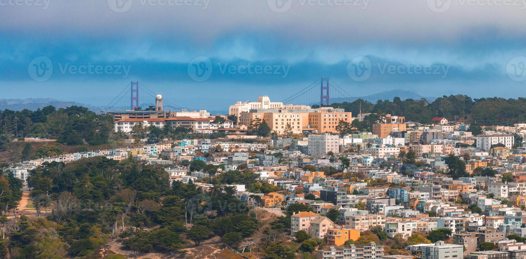 Aerial view of the Richmond and Golden Gate Park. photo