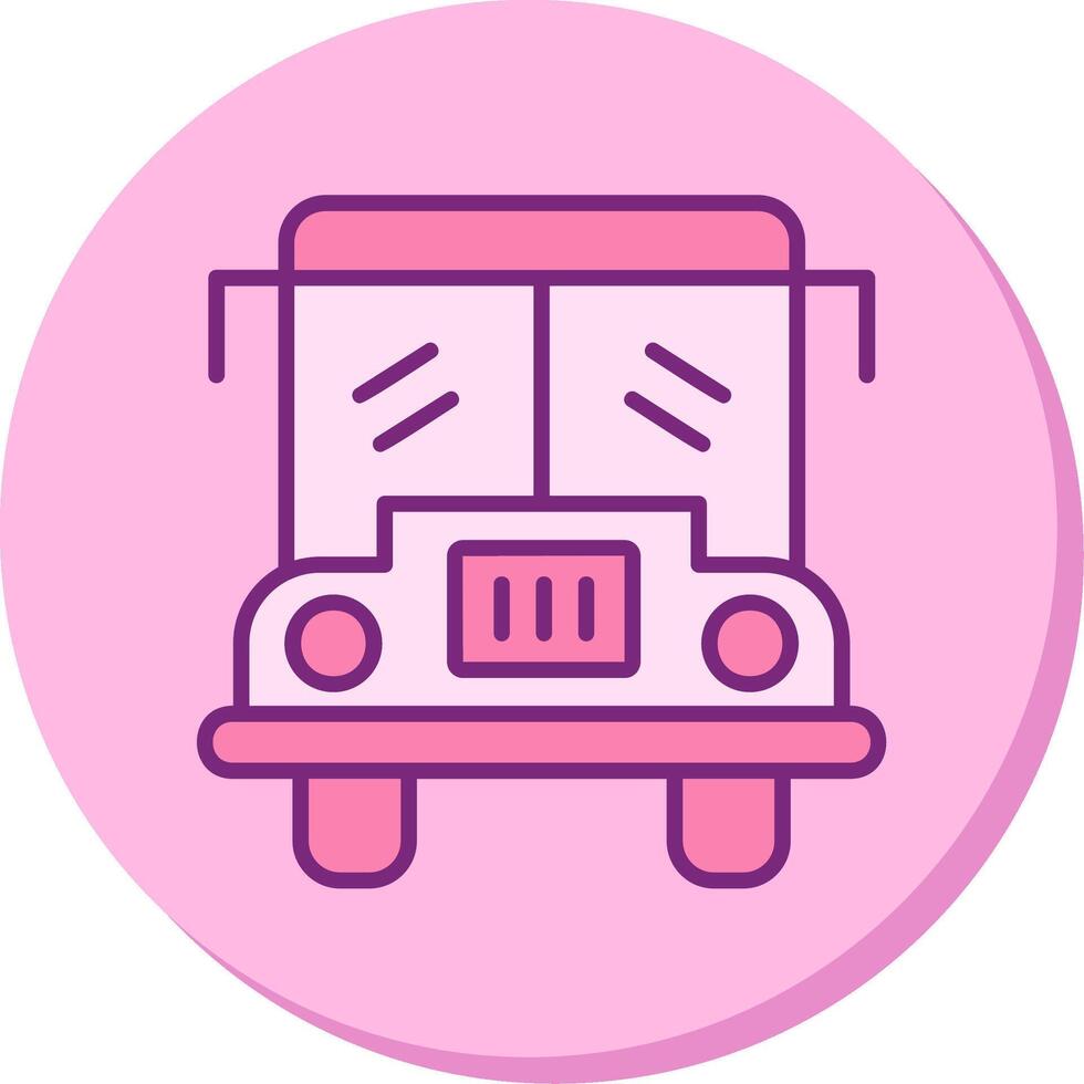 icono de vector de autobús escolar