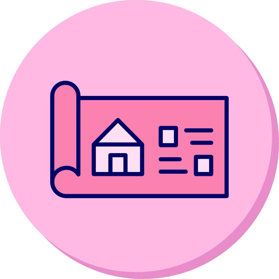 House Blueprint Vector Icon