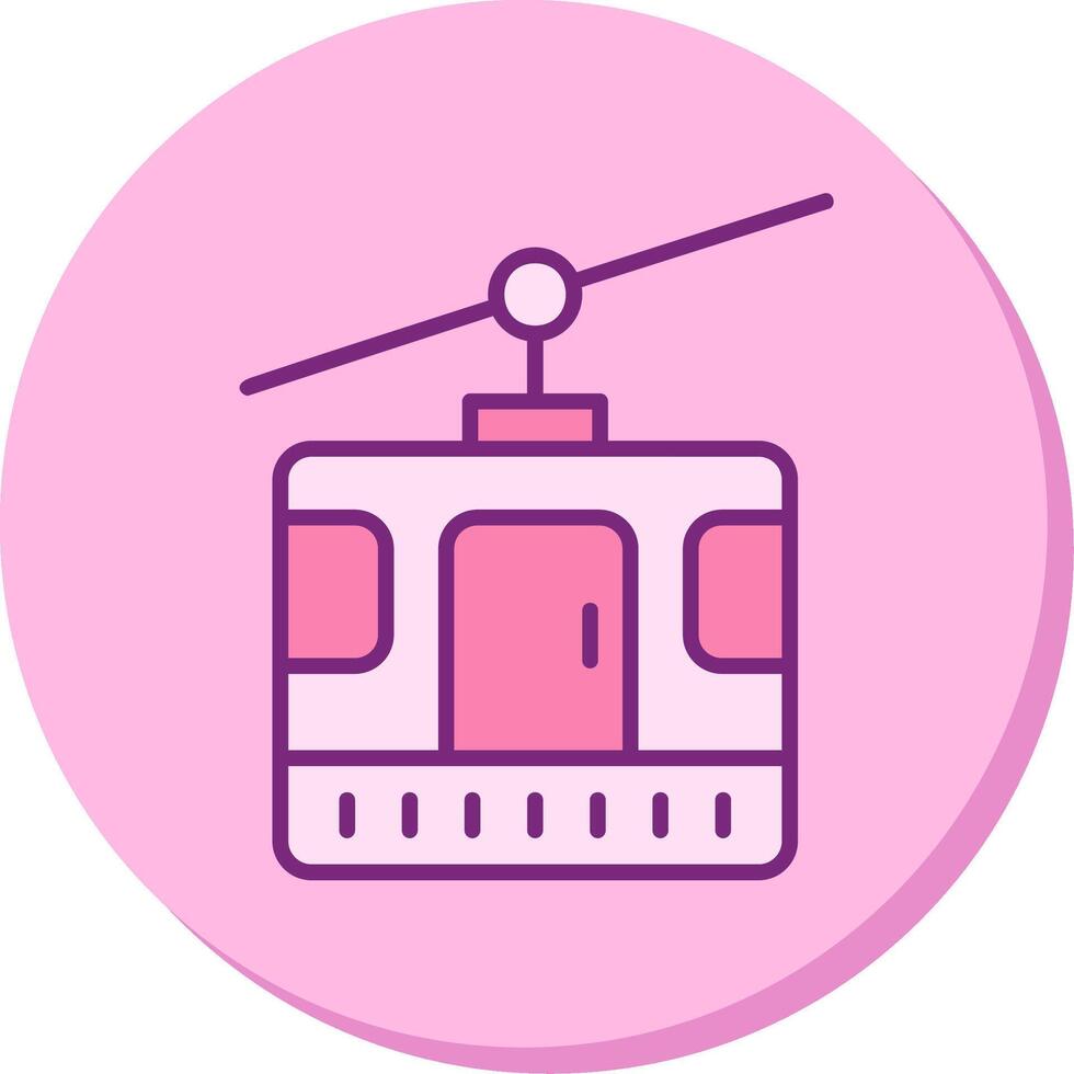 Cable Car Cabin Vector Icon