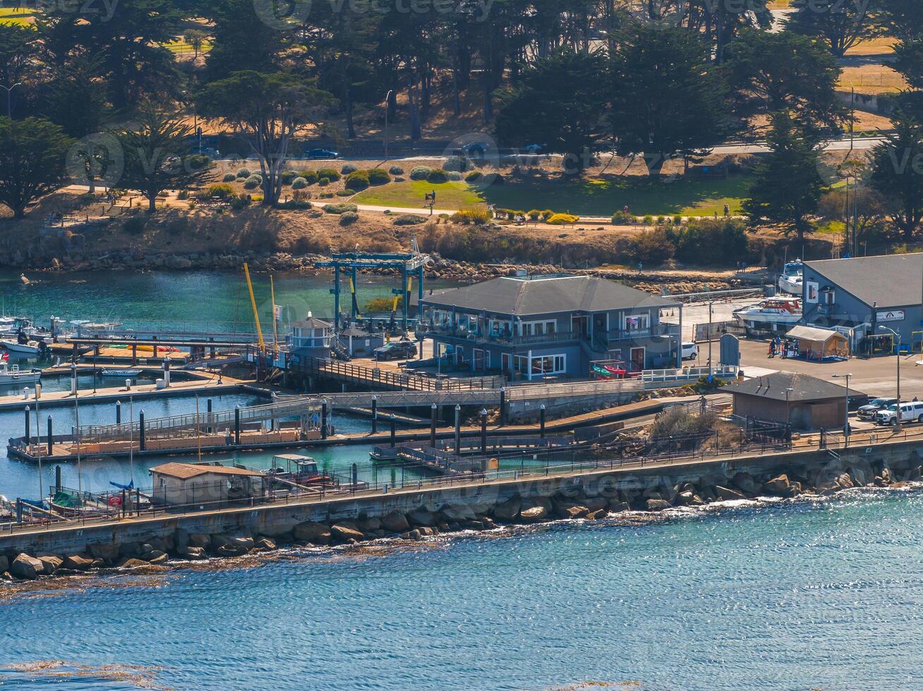 Beautiful aerial view of the Monterey town in California photo