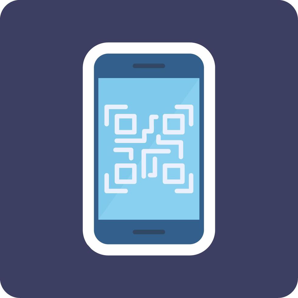 Smartphone Qr Code Vector Icon
