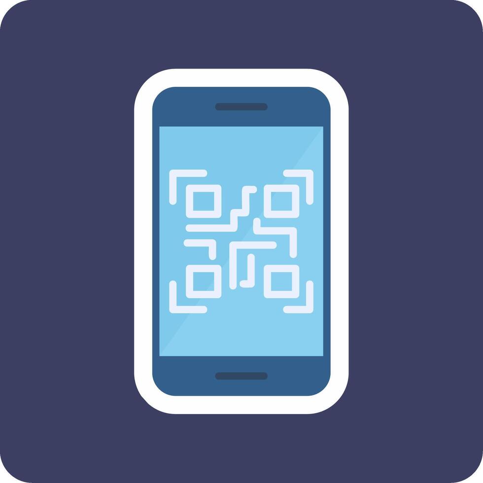 Smartphone Qr Code Vector Icon