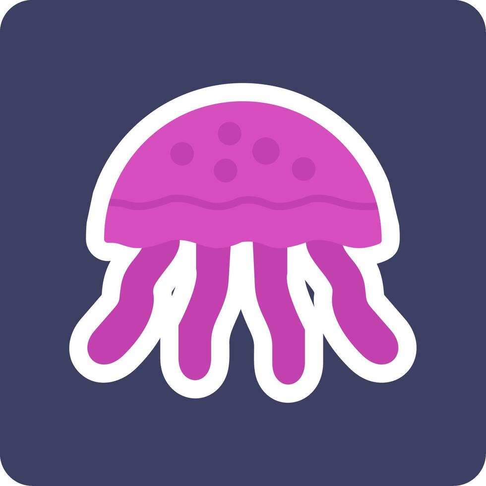 icono de vector de medusas