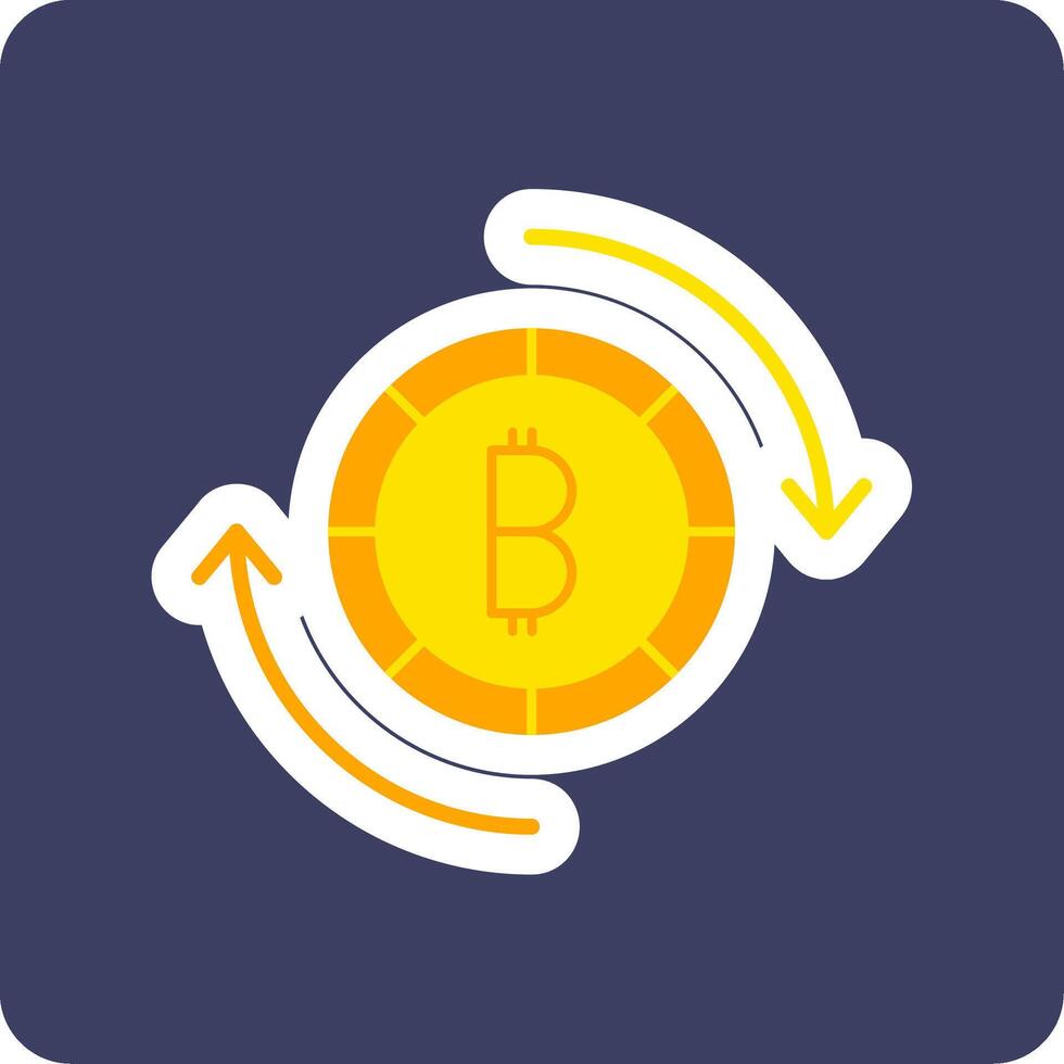 Bitcoin Exchange Vector Icon