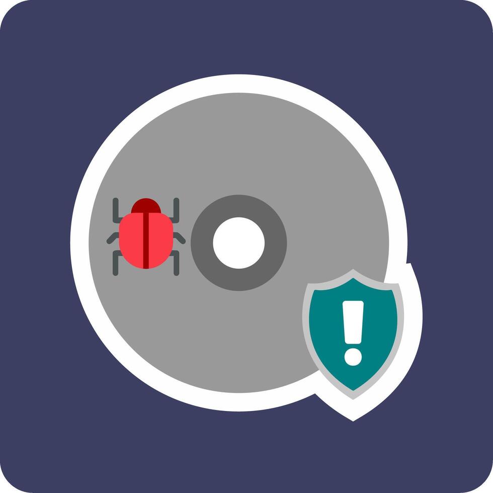 discos compactos virus vector icono