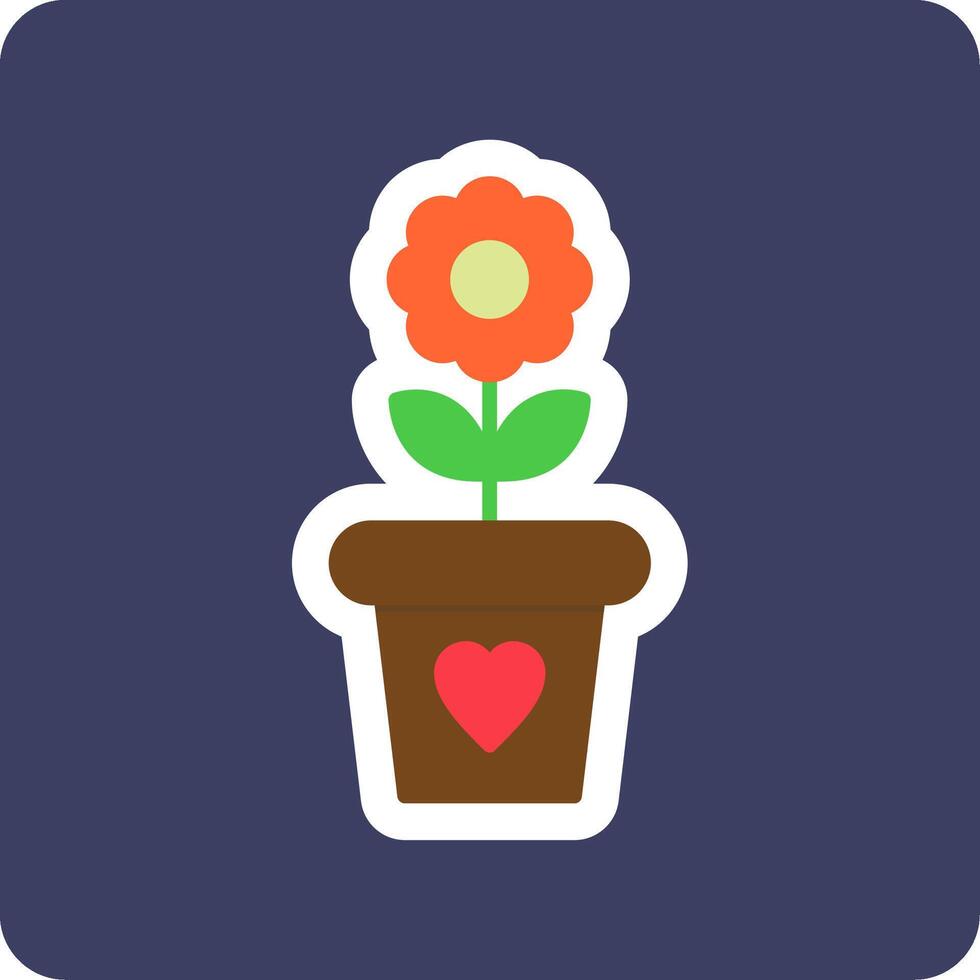 Flower Pot Vector Icon