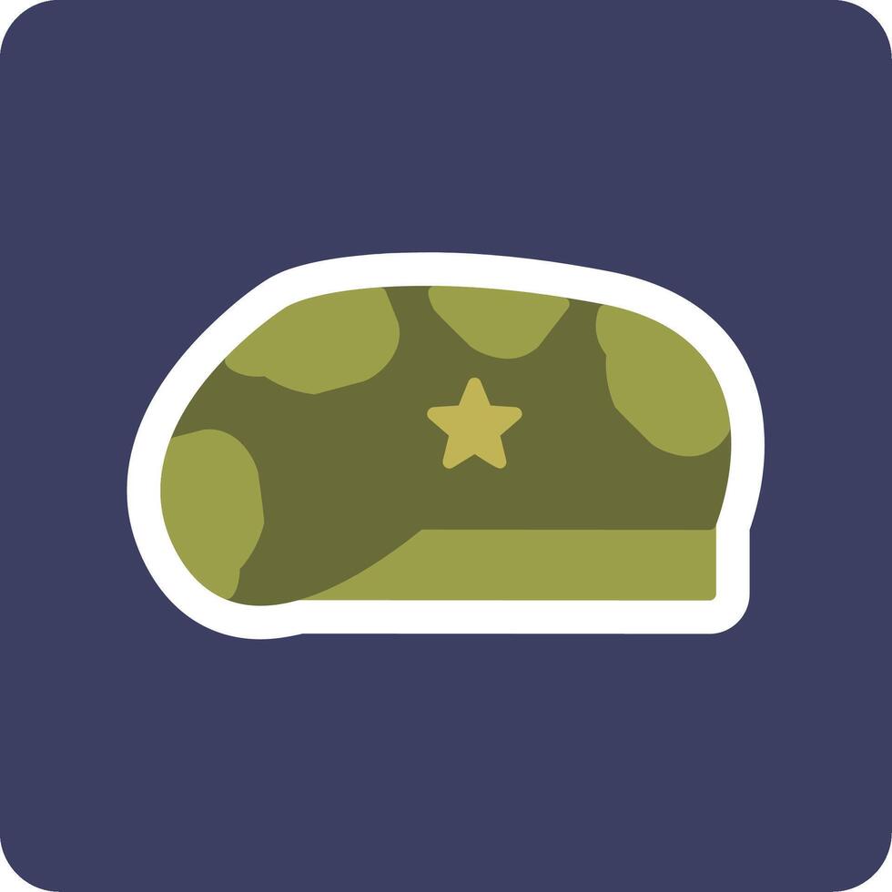 icono de vector de sombrero militar