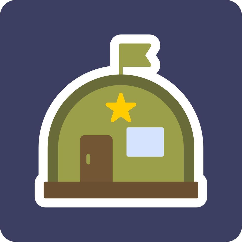 Military Warehouse Vector Icon