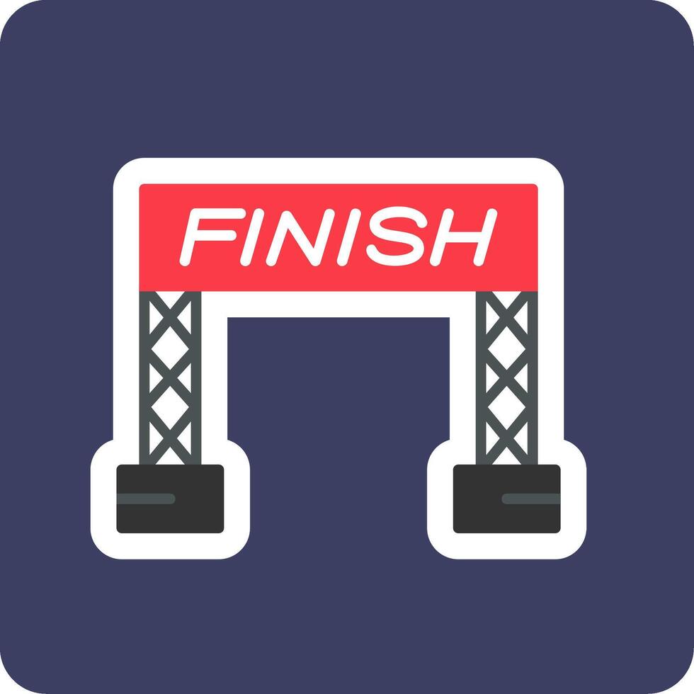 Finish Line Vector Icon