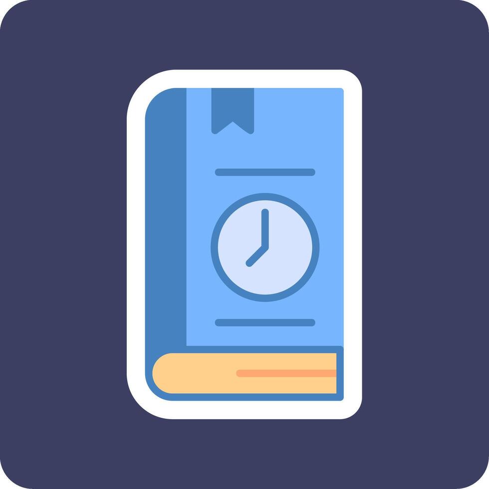 libro hora límite vector icono