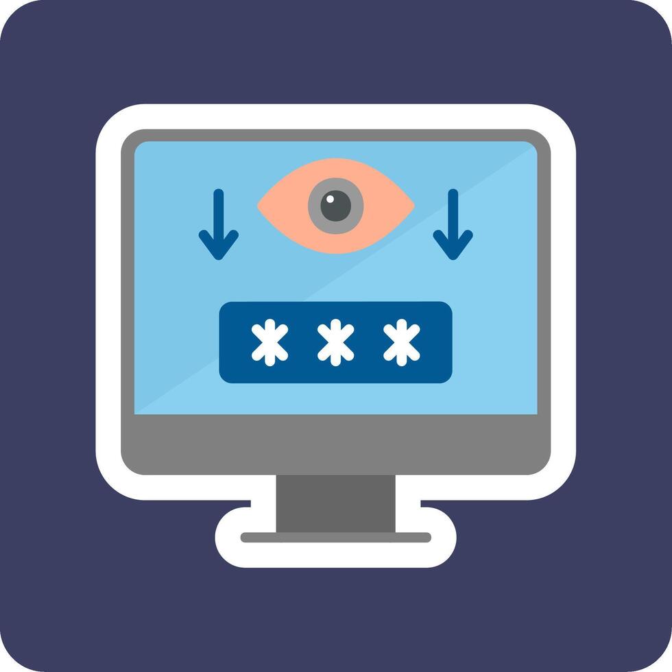 Computer Spyware Vector Icon