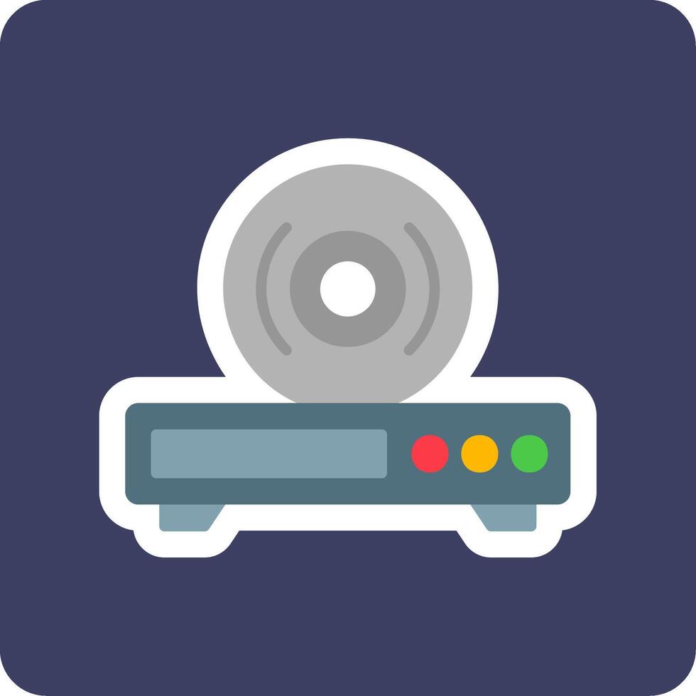 icono de vector de reproductor de cd