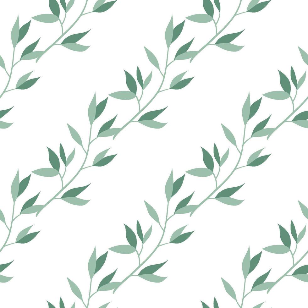 Seamless pattern with floral pattern. Minimalist botanical design. vector