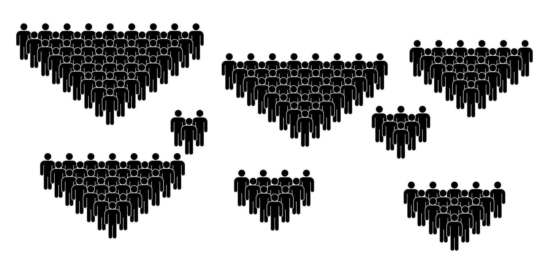 Team icon set. Group of people vector
