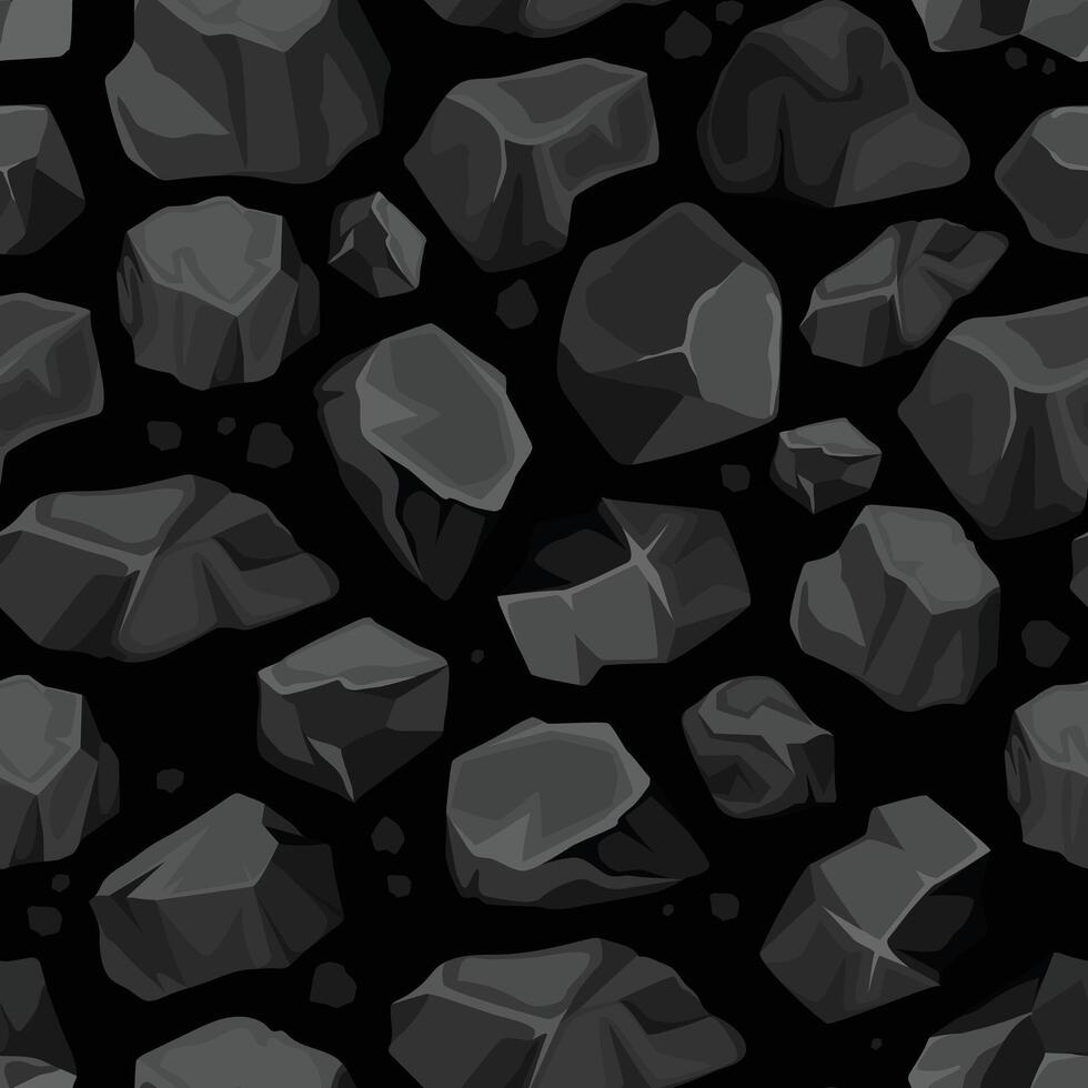 Seamless pattern of thermal coal. vector