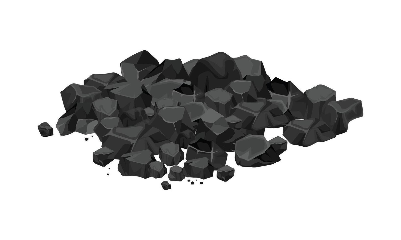 Heap of energy coal isolated cartoon icon. vector
