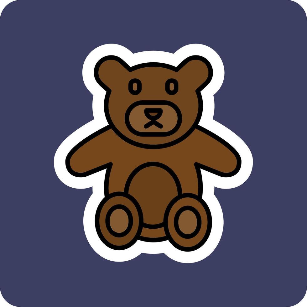 icono de vector de oso de peluche