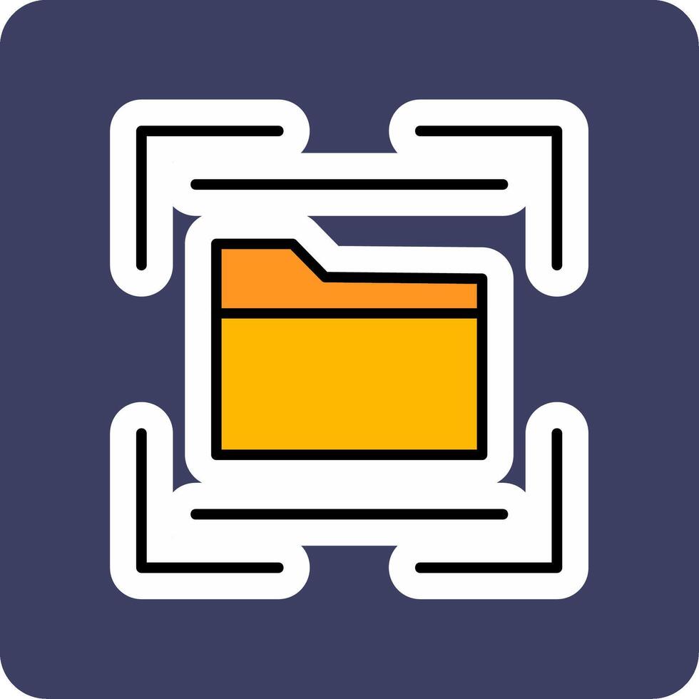 Folder Scanner Vector Icon
