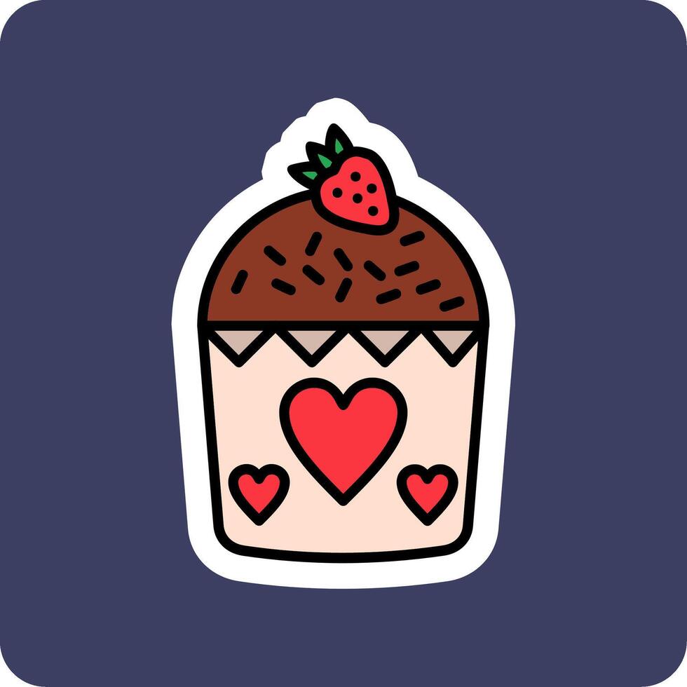 icono de vector de muffin