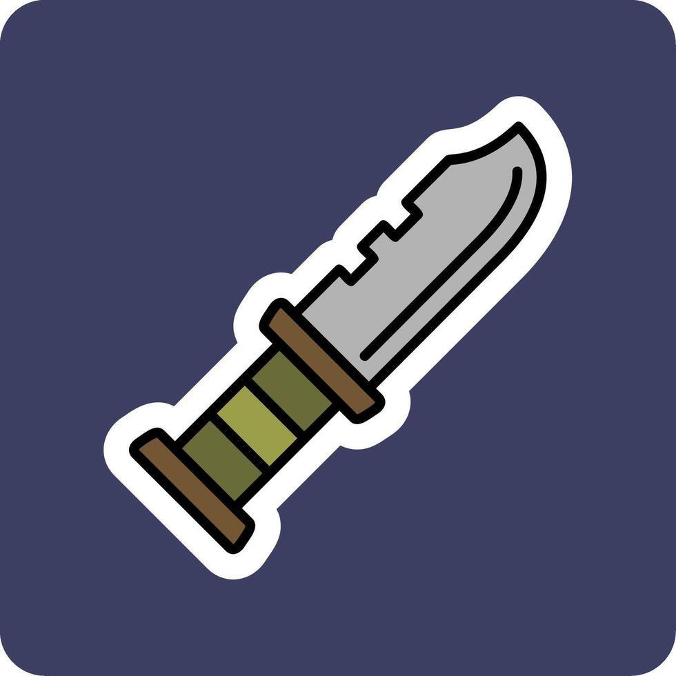 militar cuchillo vector icono