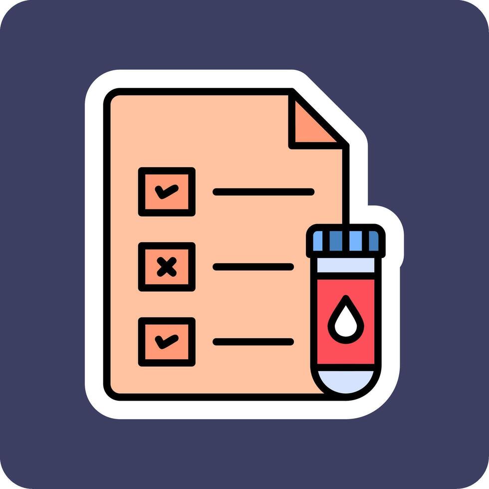 Medical Test Report Vector Icon