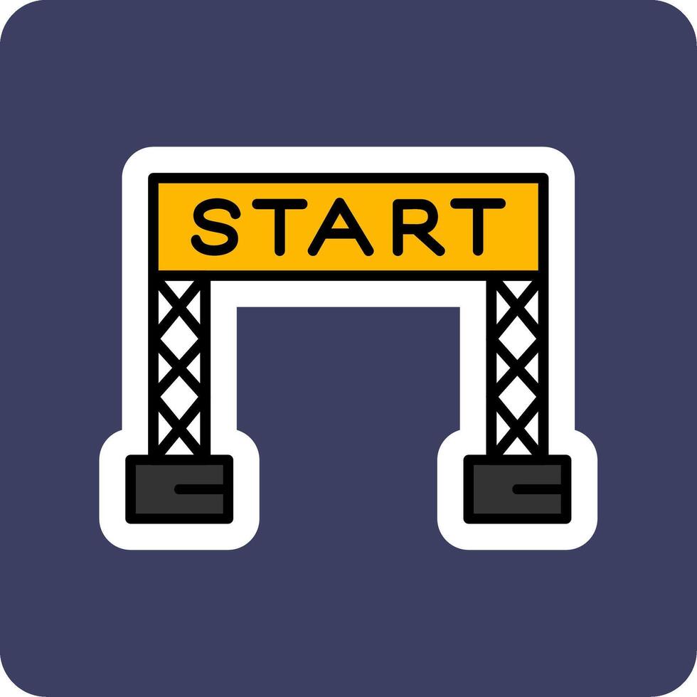 Start Line Vector Icon