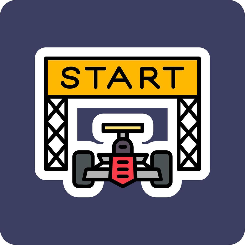 Starting Race  Vector Icon